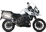 Tubo De Escape Con Homologación Acústica Speed Edge Acero Negro Carbono - Mivv Compatible Con Triumph Tiger 1200 Explorer (2016-2020)