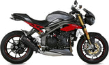 Tubo De Escape Con Homologación Acústica Suono Acero Negro Carbono - Mivv Compatible Con Triumph Speed Triple (2016-2017)