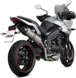 Tubo De Escape Con Homologación Acústica Oval Titano Carbono - Mivv Compatible Con Triumph Tiger 1050 Sport (2017-2020)