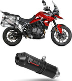 Tubo De Escape Con Homologación Acústica Oval Carbono - Mivv Compatible Con Triumph Tiger 900 - Gt - Pro (2021-2024)