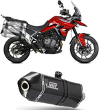 Exhaust Tip With Noise Certification Speed Edge Steel Black Carbon - Mivv Compatible With Triumph Tiger 900 - Gt - Pro (2021-2024)