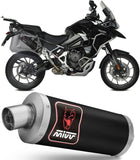 Tubo De Escape Con Homologación Acústica Dakar Acero Negro - Mivv Compatible Con Triumph Tiger 1200 Gt - Rally (2021-2024)