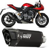 Tubo De Escape Con Homologación Acústica Sr-1 Titano Negro - Mivv Compatible Con Triumph Speed Triple 1200 Rr - Rs (2021-2024)