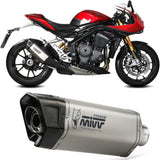 Tubo De Escape Con Homologación Acústica Sr-1 Titano - Mivv Compatible Con Triumph Speed Triple 1200 Rr - Rs (2021-2024)