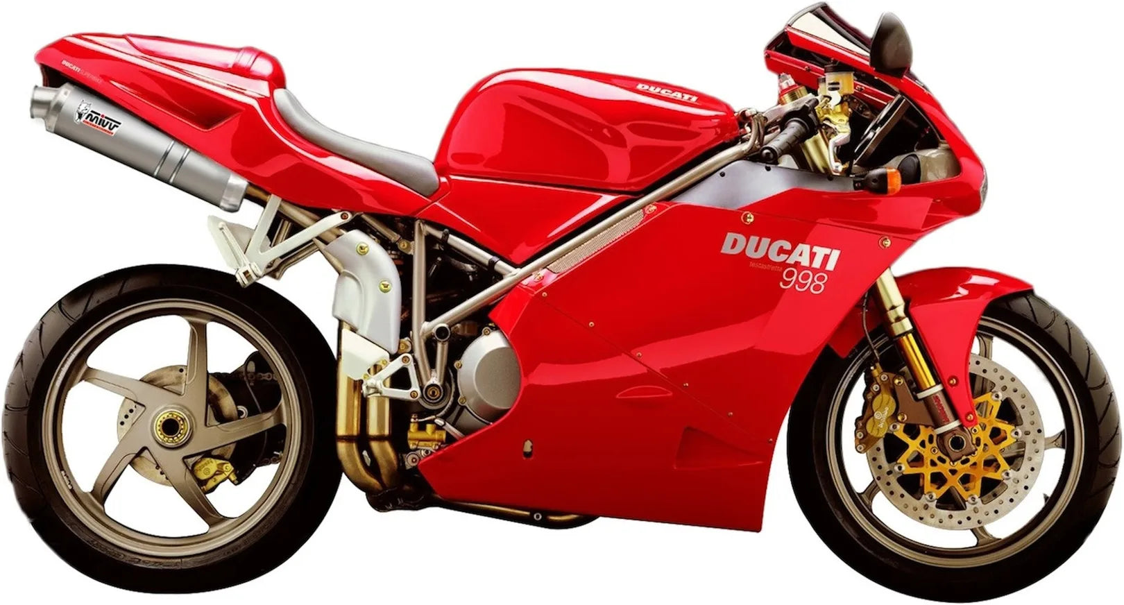Escape Doble Con Homologación Acústica Oval Titano - Mivv Compatible Con Ducati 996 (1994-2001)