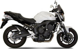 Dual Non-Catalytic Exhaust System With Sound Certification Oval Stainless Steel - Mivv Compatible With Yamaha Fz-6 (2007-2011)