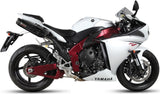 Dual Exhaust System With Sound Certification Suono Steel Black Carbon - Mivv Compatible With Yamaha Yzf 1000 R1 (2009-2014)