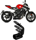 Tubo De Escape Con Homologación Acústica Speed Edge Acero Negro Carbono - Mivv Compatible Con Mv Agusta Brutale 800 Rr (2017-2024)