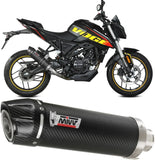 Sistema De Escape Completo Sin Catalizador Y Con Homologación Acústica Gp Carbono Carbono - Mivv Compatible Con Voge Brivido 125R (2023-2024)