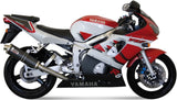 Tubo De Escape Con Homologación Acústica Oval Carbono - Mivv Compatible Con Yamaha Yzf 600 R6 (1999-2002)