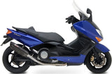Sistema De Escape Completo Sin Catalizador Y Con Homologación Acústica Suono Acero Negro Carbono - Mivv Compatible Con Yamaha T-Max 500 (2001-2007)
