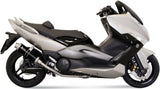 Sistema De Escape Completo Sin Catalizador Y Con Homologación Acústica Gp Acero Negro - Mivv Compatible Con Yamaha T-Max 500 (2008-2011)