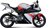 Sistema De Escape Completo Sin Catalizador Y Con Homologación Acústica Gp Acero Negro - Mivv Compatible Con Yamaha Yzf-R 125 (2008-2013)
