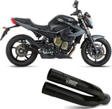 Tubo De Escape Con Homologación Acústica Double Gun Acero Negro - Mivv Compatible Con Yamaha Xj6 600 (2009-2016)