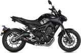 Sistema De Escape Completo Con Catalizador Y Homologación Acústica Oval Carbono Carbono - Mivv Compatible Con Yamaha Mt-09 (2013-2020)