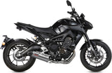 Complete Catalytic Exhaust System With Sound Certification Oval Titanium Carbon - Mivv Compatible With Yamaha Mt-09 (2013-2020)