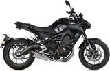 Complete Non-Catalytic Exhaust System With Sound Certification Suono Stainless Steel Carbon - Mivv Compatible With Yamaha Mt-09 (2013-2020)