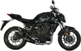 Sistema De Escape Completo Con Catalizador Y Homologación Acústica Delta Race Acero Negro Carbono - Mivv Compatible Con Yamaha Mt-07 (2014-2020)