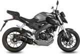 Sistema De Escape Completo Con Catalizador Y Homologación Acústica Suono Acero Negro Carbono - Mivv Compatible Con Yamaha Mt-125 (2015-2019)