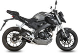 Sistema De Escape Completo Sin Catalizador Y Con Homologación Acústica Gp Acero Negro - Mivv Compatible Con Yamaha Mt-125 (2015-2019)