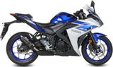 Exhaust Tip With Noise Certification Suono Steel Black Carbon - Mivv Compatible With Yamaha Yzf-R25 (2015-2022)
