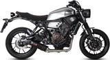 Complete Non-Catalytic Exhaust System With Sound Certification Oval Carbon Carbon - Mivv Compatible With Yamaha Xsr 700 (2016-2020)