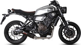 Sistema De Escape Completo Con Catalizador Y Homologación Acústica Oval Carbono Carbono - Mivv Compatible Con Yamaha Xsr 700 (2016-2020)