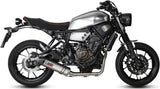 Sistema De Escape Completo Sin Catalizador Y Con Homologación Acústica Oval Titano Carbono - Mivv Compatible Con Yamaha Xsr 700 (2016-2020)