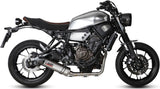 Complete Non-Catalytic Exhaust System With Sound Certification Oval Titanium Carbon - Mivv Compatible With Yamaha Xsr 700 (2016-2020)