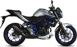 Tubo De Escape Con Homologación Acústica Suono Acero Negro Carbono - Mivv Compatible Con Yamaha Mt-03 (2016-2024)