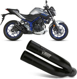 Tubo De Escape Con Homologación Acústica Double Gun Acero Negro - Mivv Compatible Con Yamaha Mt-03 (2016-2024)