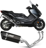 Sistema De Escape Completo Sin Catalizador Y Con Homologación Acústica Sr-1 Acero Negro - Mivv Compatible Con Yamaha T-Max 560 (2020-2021)