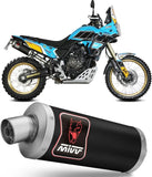 Tubo De Escape Con Homologación Acústica Dakar Acero Negro - Mivv Compatible Con Yamaha Ténéré 700 (2019-2024)