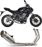 Sistema De Escape Completo Con Catalizador Y Homologación Acústica Gppro Titano - Mivv Compatible Con Yamaha Mt-07 (2021-2024)