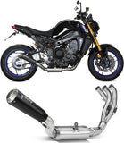 Sistema De Escape Completo Con Catalizador Y Homologación Acústica X-M1 Acero Negro - Mivv Compatible Con Yamaha Fz-09 (2021-2023)