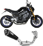 Sistema De Escape Completo Sin Catalizador Y Con Homologación Acústica Delta Race Carbono Carbono - Mivv Compatible Con Yamaha Fz-09 (2021-2023)