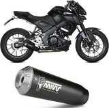 Sistema De Escape Completo Sin Catalizador Y Con Homologación Acústica X-M1 Acero Negro - Mivv Compatible Con Yamaha Mt-125 (2020-2024)