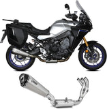 Sistema De Escape Completo Con Catalizador Y Homologación Acústica Delta Race Acero Carbono - Mivv Compatible Con Yamaha Tracer 9 - Gt (2021-2023)