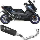 Sistema De Escape Completo Sin Catalizador Y Con Homologación Acústica Sr-1 Acero Negro - Mivv Compatible Con Yamaha T-Max 560 (2022-2024)