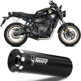 Sistema De Escape Completo Sin Catalizador Y Con Homologación Acústica Hr-1 Acero Negro - Mivv Compatible Con Yamaha Xsr 700 (2021-2024)