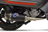 Tubo De Escape Sin Homologación Acústica Relevance Acero Inox Negro Copa Carbono - Termignoni Compatible Con Piaggio Vespa 250 - 300 (2008-2022)