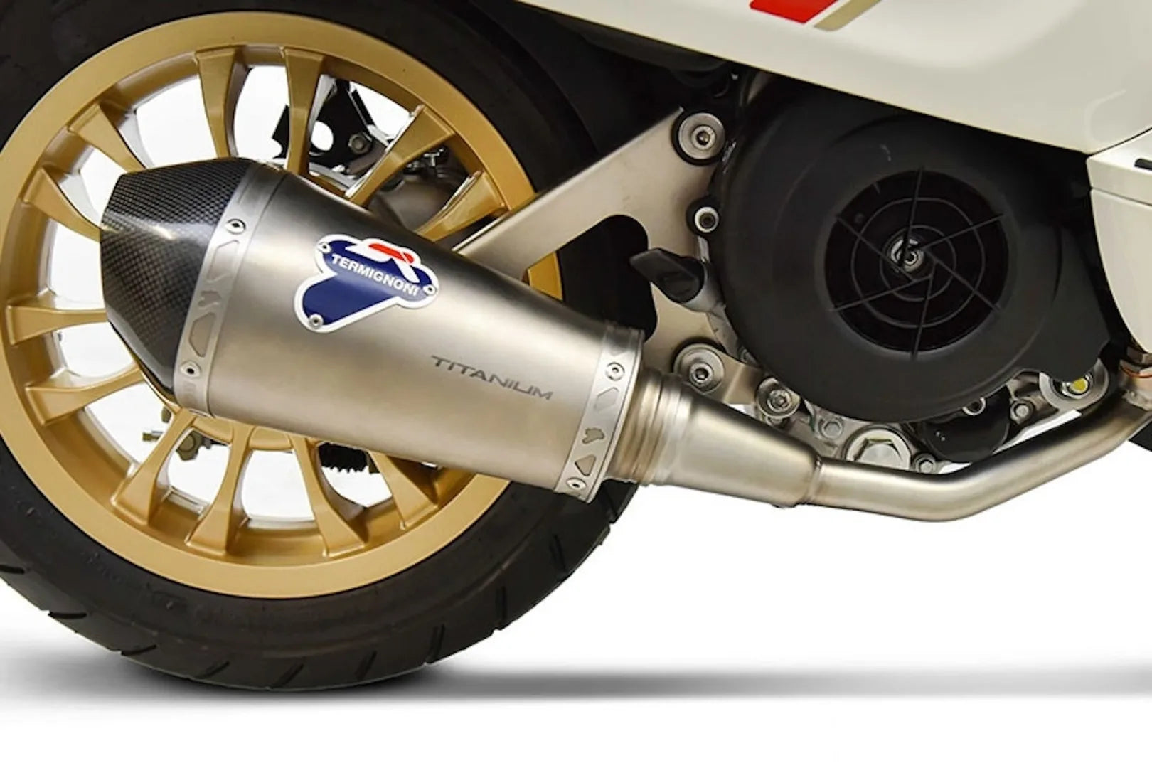 Tubo De Escape Sin Homologación Acústica Relevance Acero Inox Copa Carbono - Termignoni Compatible Con Piaggio Vespa Primavera 125 (2008-2022)