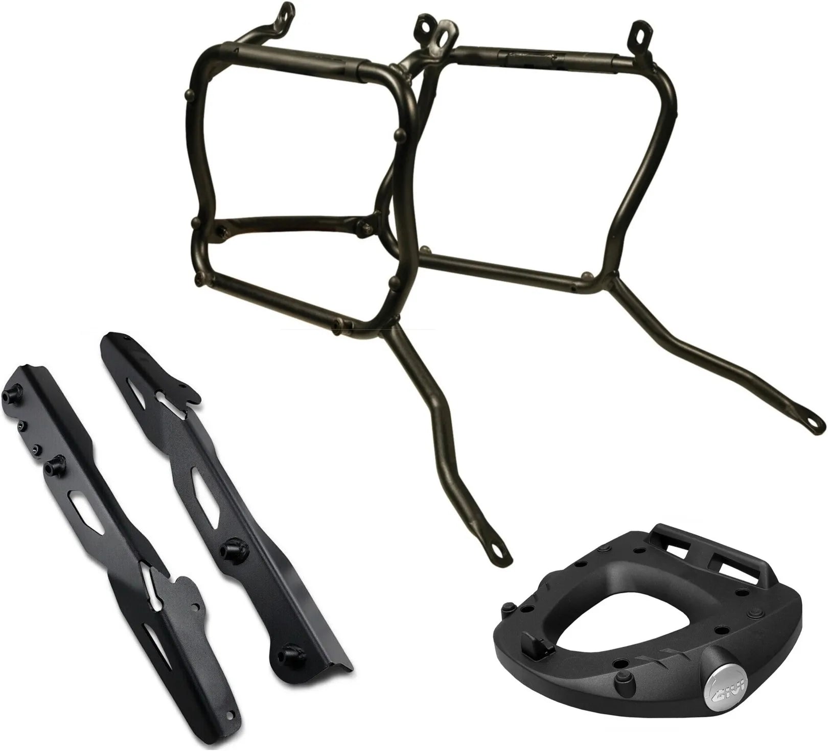 Adaptador Posterior Monokey + Portamaletas Lateral Para Maletas Monokey O Retro Fit - Givi Compatible Con Royal Enfield Scram 411 (2022-2024)