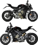 Escape Doble Sin Catalizador Y Sin Homologación Acústica X-M1 Acero Negro - Mivv Compatible Con Ducati Streetfighter V4 (2020-2022)