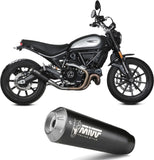 Tubo De Escape Sin Catalizador Y Sin Homologación Acústica X-M1 Acero Negro - Mivv Compatible Con Ducati Scrambler 800 Icon (2021-2022)