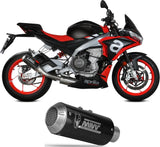 Complete Exhaust System Without Catalytic Converter And Without Sound Certification Mk3 Carbon - Mivv Compatible With Aprilia Tuono 660 (2021-2024)