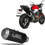 Tubo De Escape Sin Catalizador Y Sin Homologación Acústica Mk3 Carbono - Mivv Compatible Con Honda Cb 500 F (2019-2024)