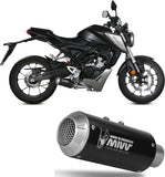 Sistema De Escape Completo Sin Catalizador Y Sin Homologación Acústica Mk3 Acero Negro - Mivv Compatible Con Honda Cb 125 R (2018-2020)