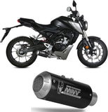 Sistema De Escape Completo Sin Catalizador Y Sin Homologación Acústica Mk3 Carbono - Mivv Compatible Con Honda Cb 125 R (2018-2020)