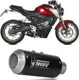 Sistema De Escape Completo Sin Catalizador Y Sin Homologación Acústica Mk3 Acero Negro - Mivv Compatible Con Honda Cb 125 R (2021-2024)